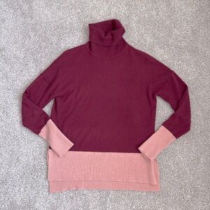 Max Studio Cashmere Red Pink Turtleneck Sweater - Size XS